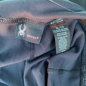 SPYDER ACTIVE SIZE:X-Large Black w/drawstring side pockets full length worn once